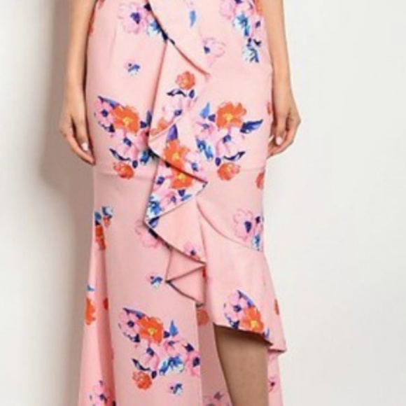 SUMMER CLEARANCE Pink Floral Maxi Dress - Picture 4 of 6